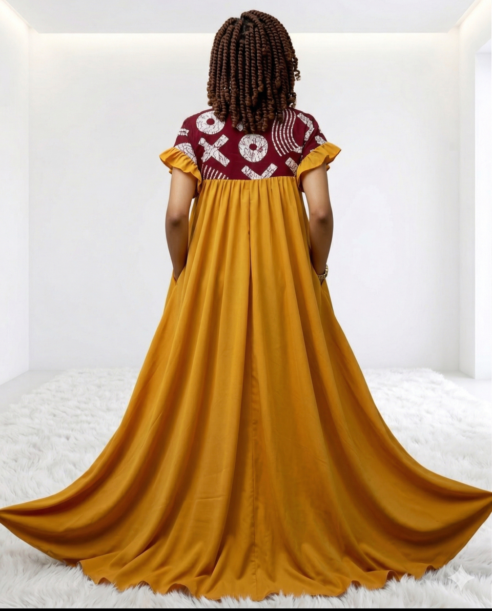 Modern Ankara Fusion Maxi Dress second image