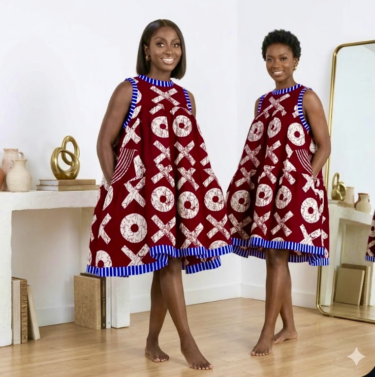 The XO Ankara Babydoll Dress Image