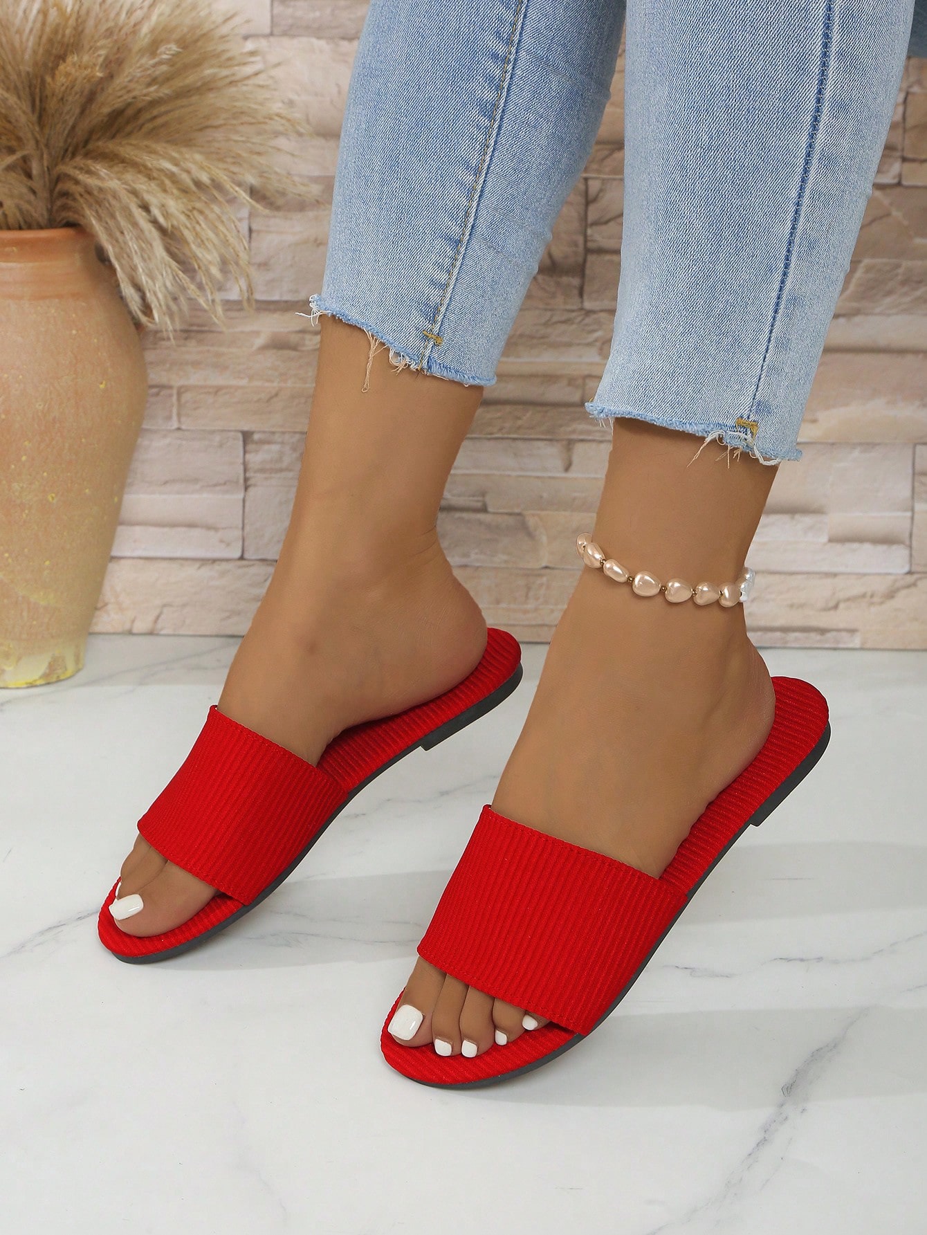 Women's Sandals Red Sandals Travel Home Sandals Women's Casual Sandals Beautiful Slippers Indoor Slippers House Slippers