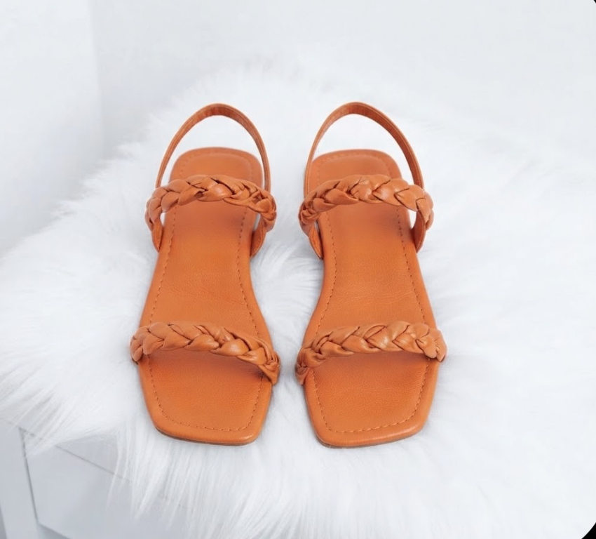 Handcrafted Turquoise Braided Leather Sandals in Ajah | Chic Footwear Lagos