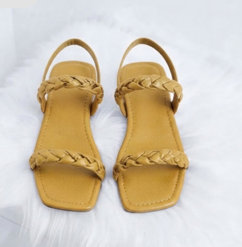 Handcrafted Turquoise Braided Leather Sandals in Ajah | Chic Footwear Lagos