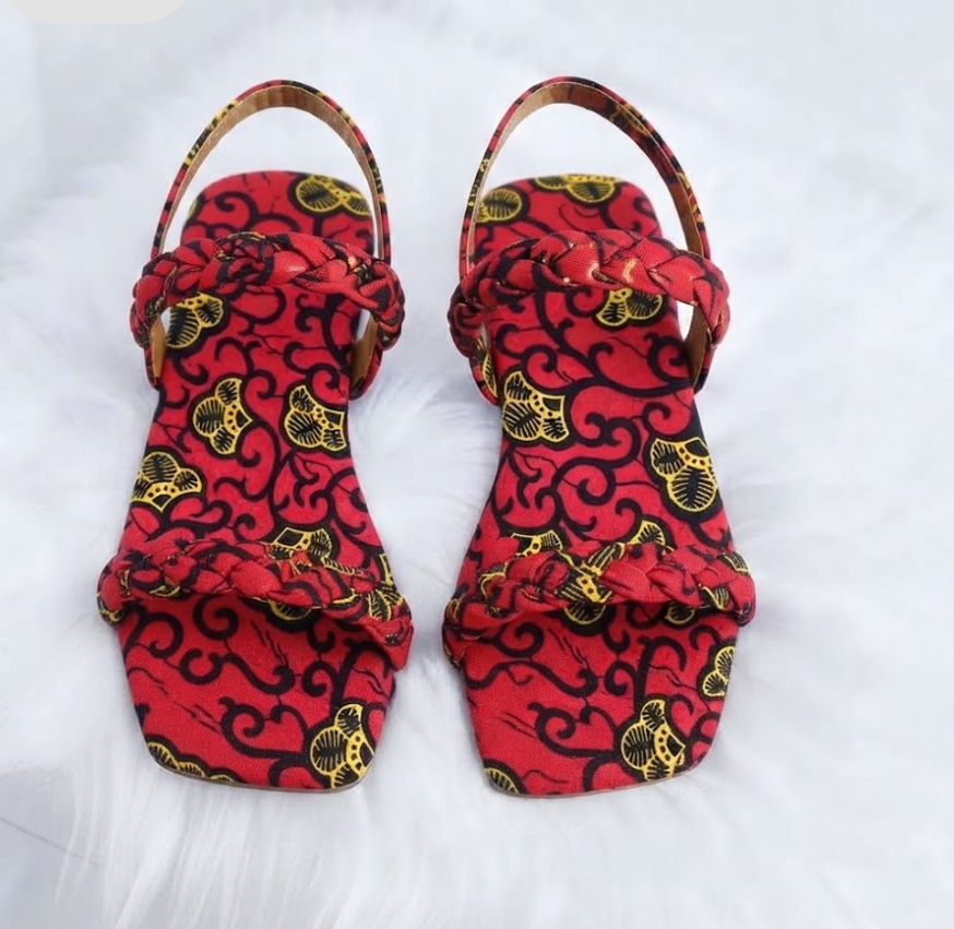 Handcrafted African Ankara Print Sandals & Artisan Footwear | Lazuda Afrique