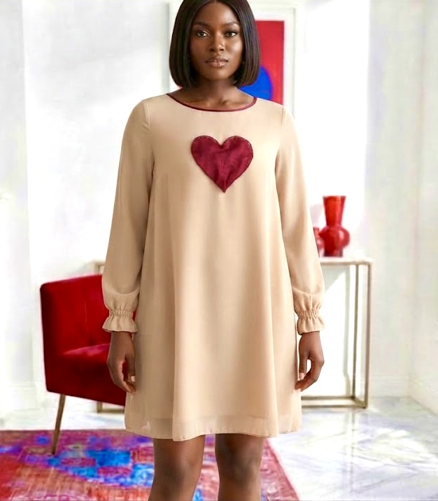 The "Sweetheart" Chiffon Shift Dress