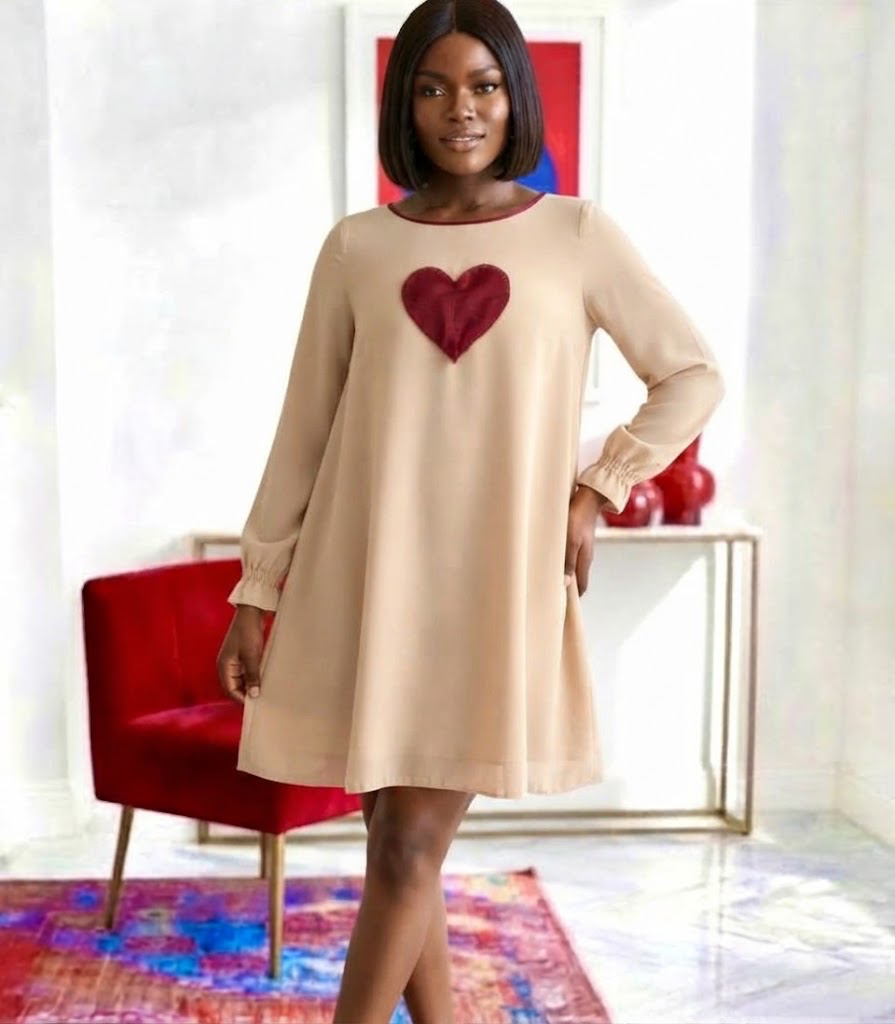 The "Sweetheart" Chiffon Shift Dress