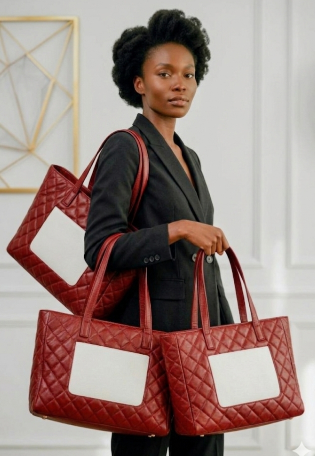 The Monochrome Quilted Tote Bag