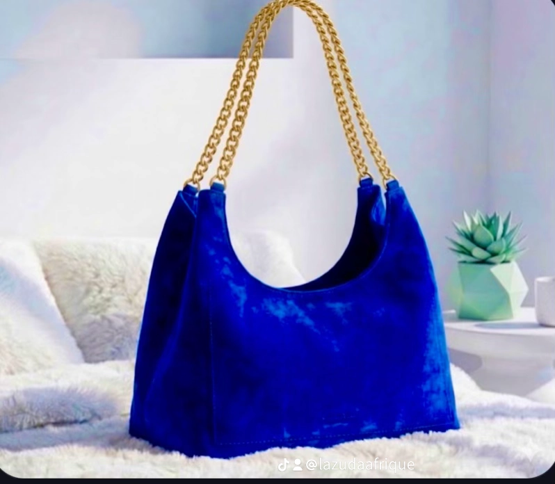 The Sapphire Suede Chain Tote second image