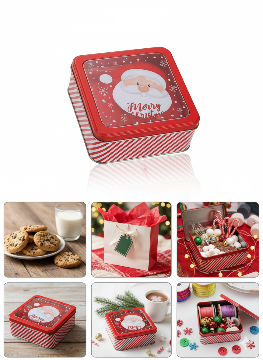 CHRISTMAS THEMED METAL STORAGE CONTAINERS Image