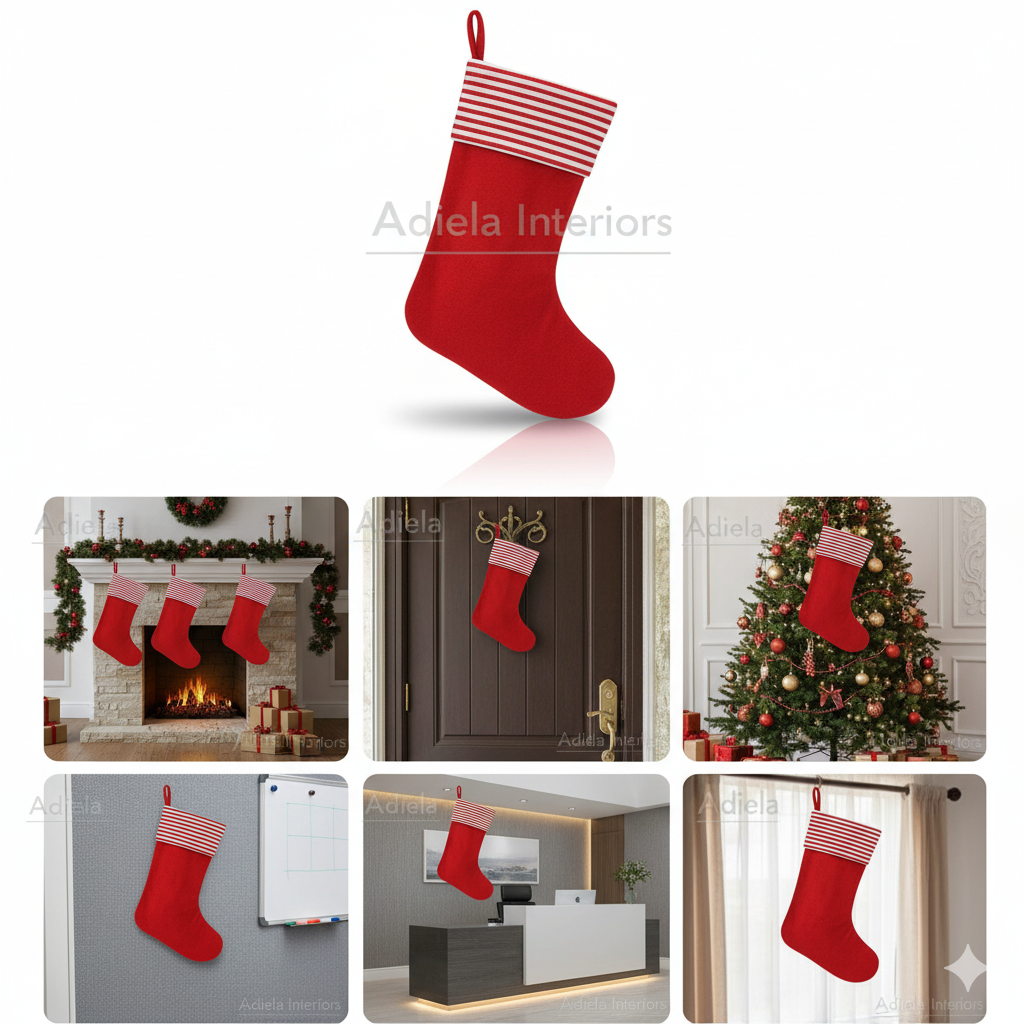 SANTA STOCKINGS FOR CHRISTMAS DECORATION second image