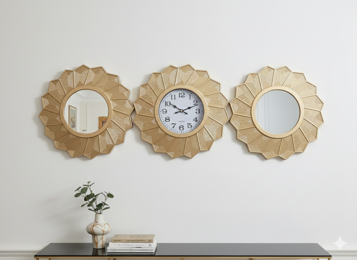 3in1 Mirror & Clock Set image