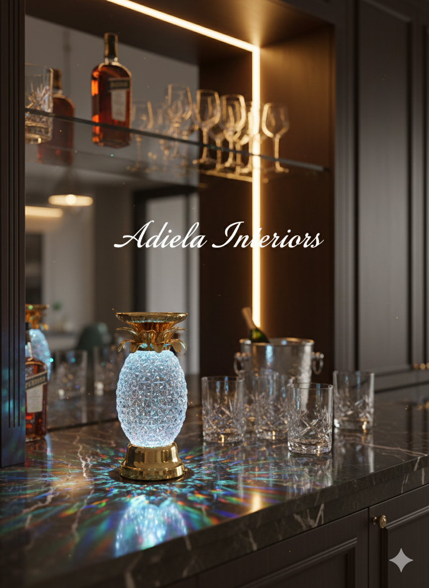 Pineapple Design Crystal Lamp image