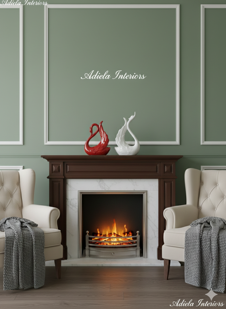 2pcs Swan Ceramic Decor Image