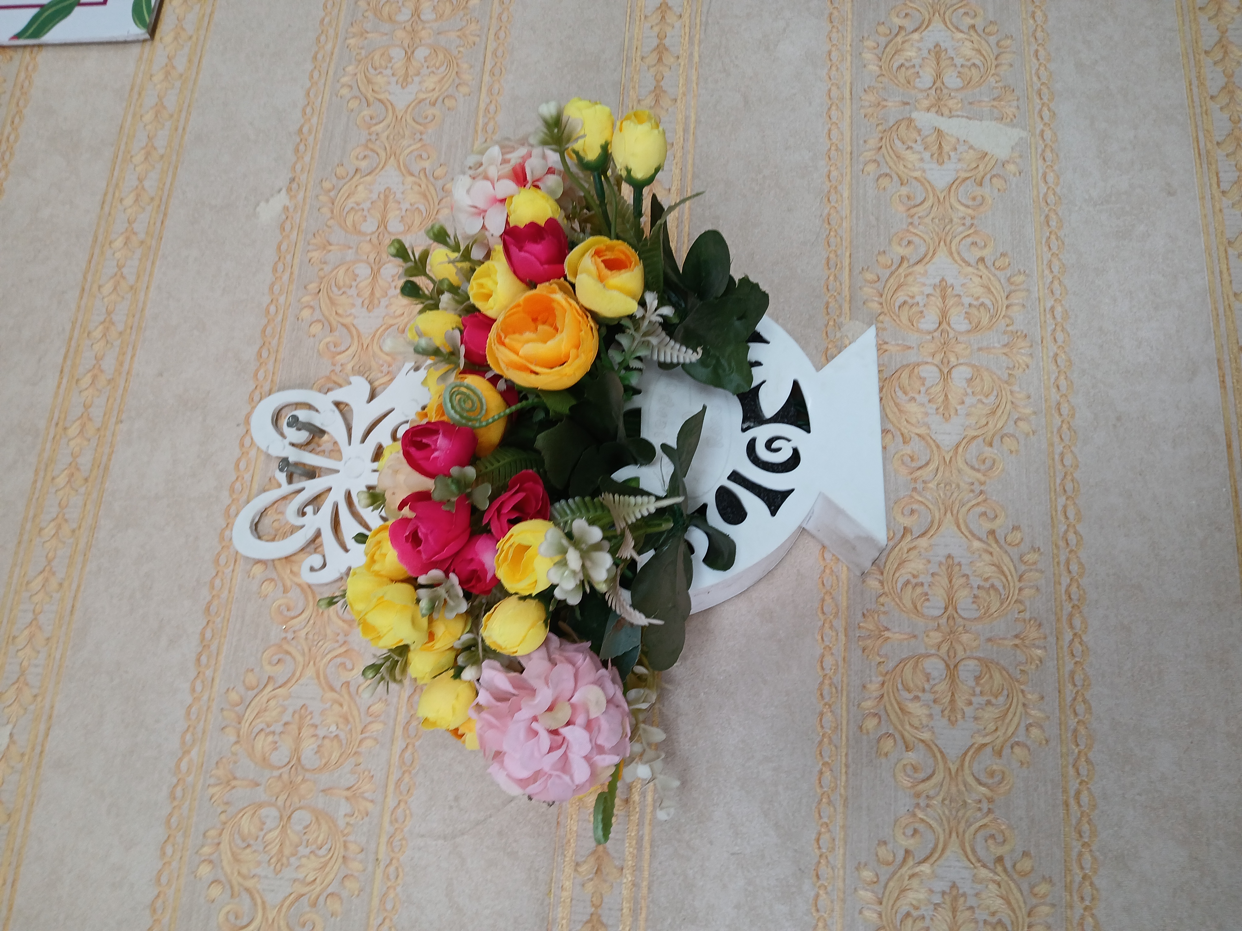 Artificial Flower In Plastic Wall Vase second image