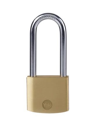 40mm Yale Essential Brass Padlock Long Shackle YE1/40 Image