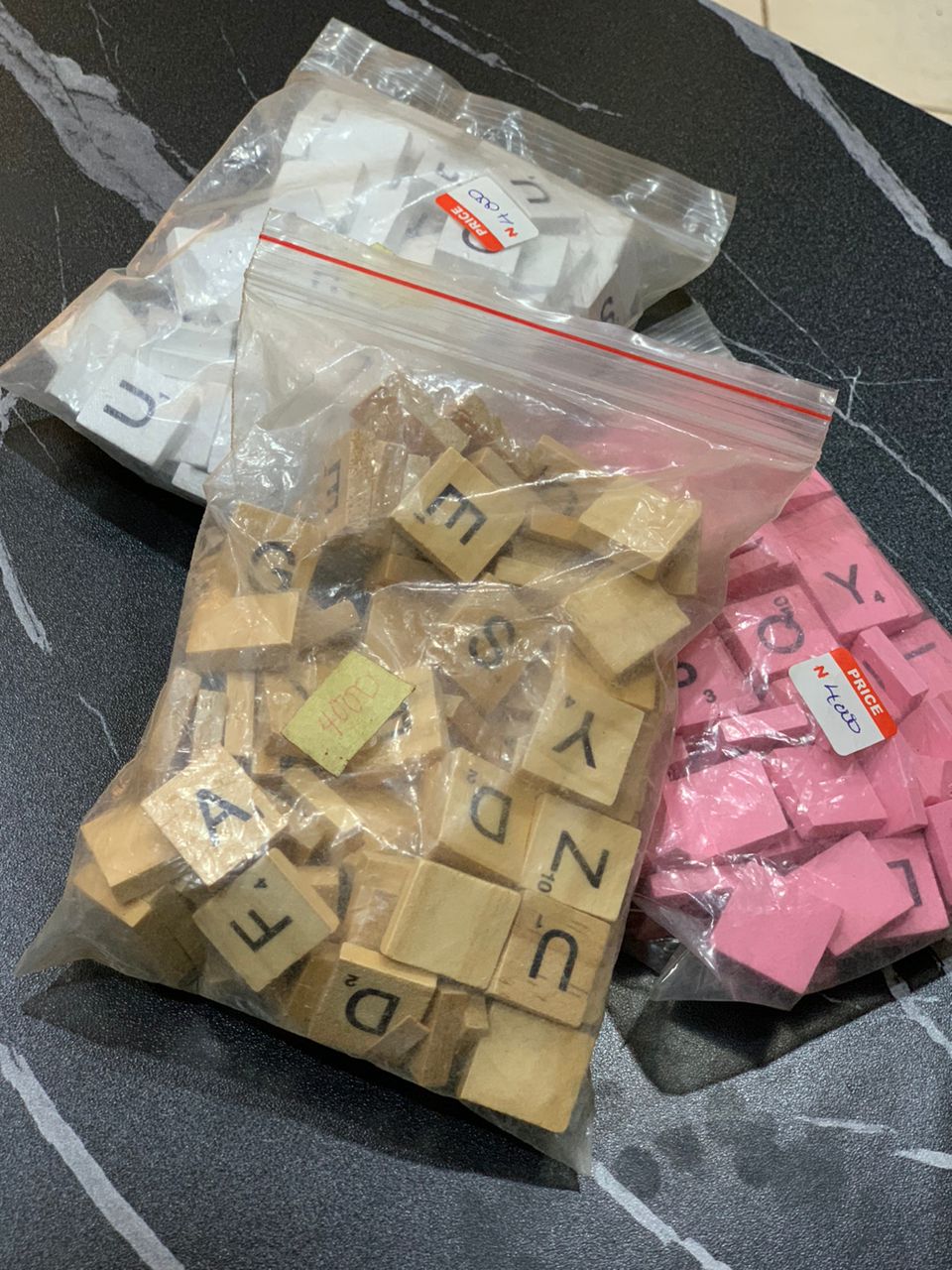 100pcs Wooden Scrabble Tiles second image