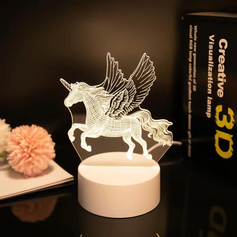 3D Acrylic Led Lamp Horse Design image