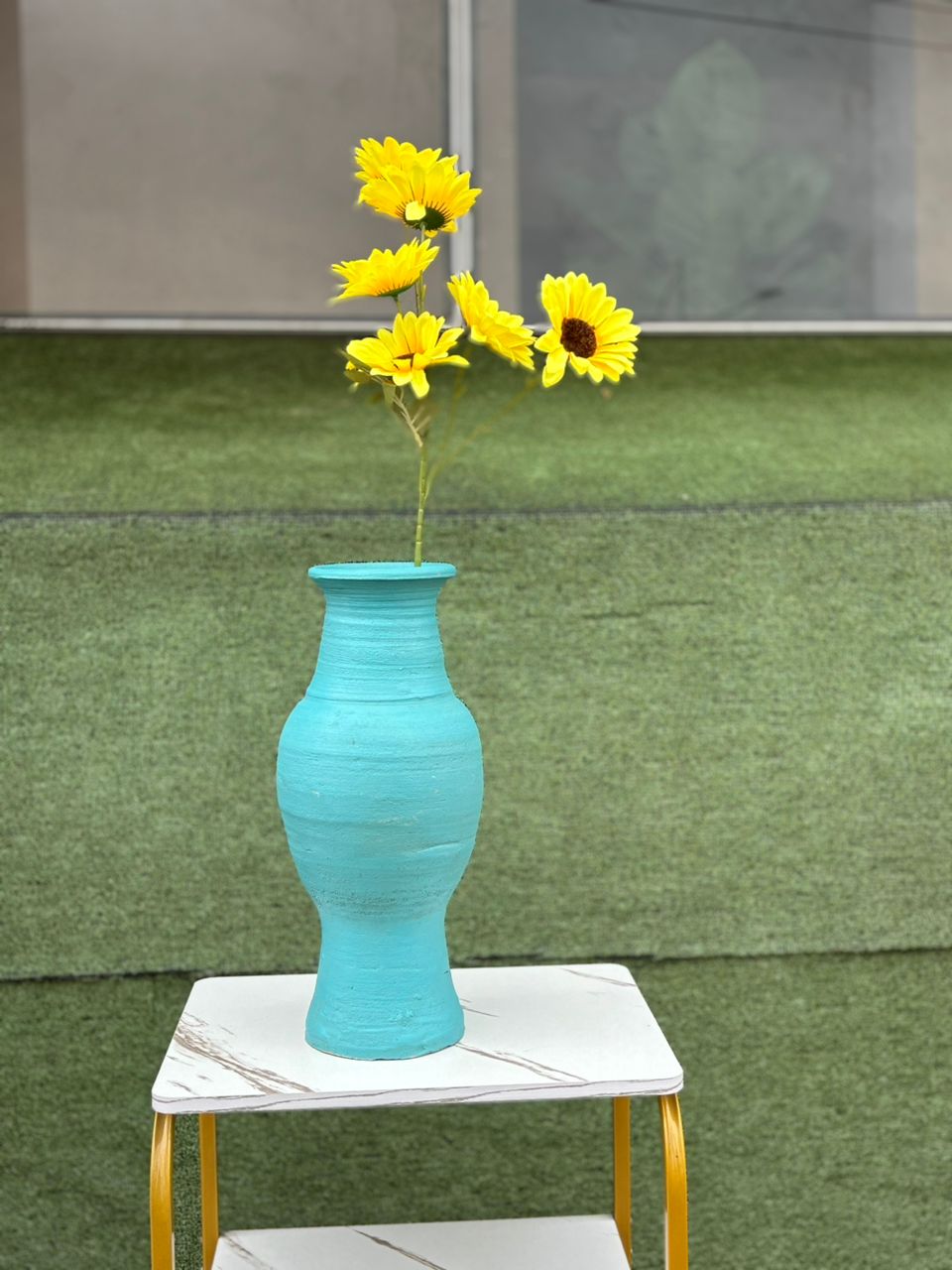 Sunflower in ceramic pot image