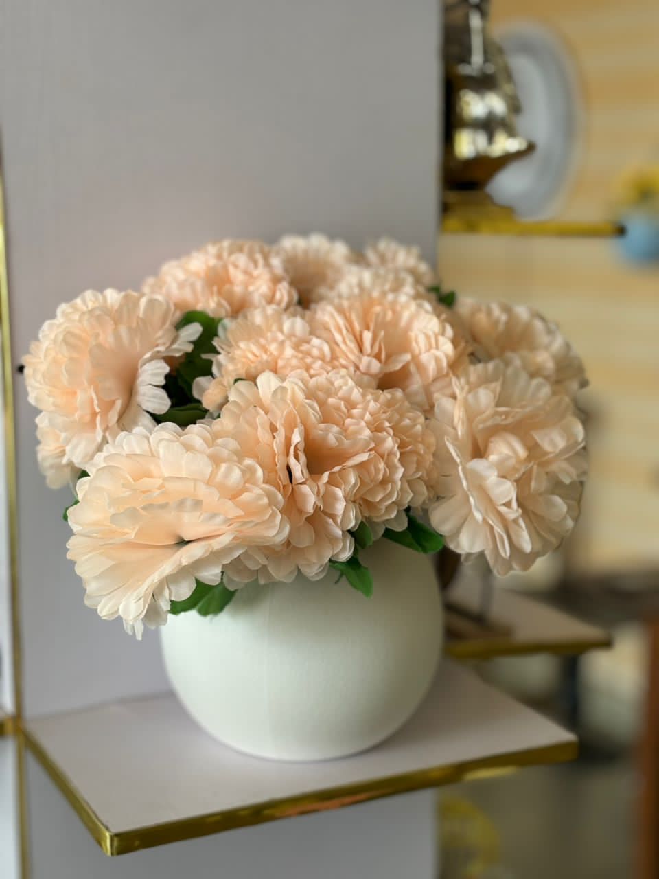 Artificial Flower In Plastic Table Planter image
