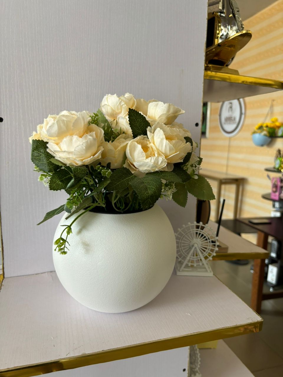 Artificial Flower In Plastic Table Planter second image