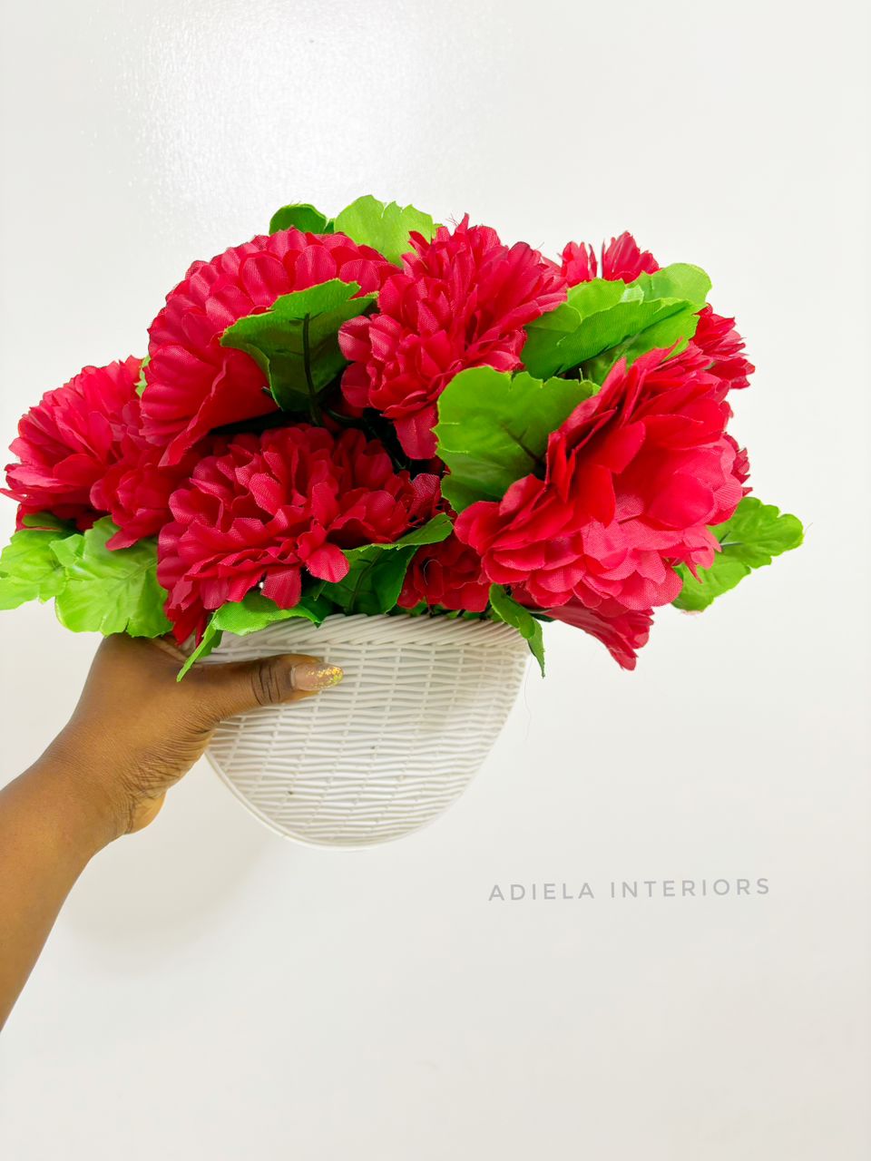 Artificial Flower In Plastic Wall Vase second image