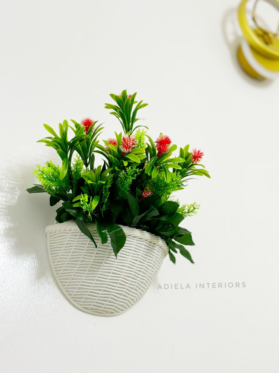 Artificial Flower In Plastic Wall Vase second image