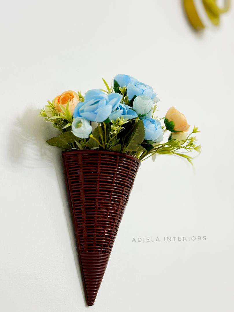 Artificial Flower In Plastic Wall Vase second image