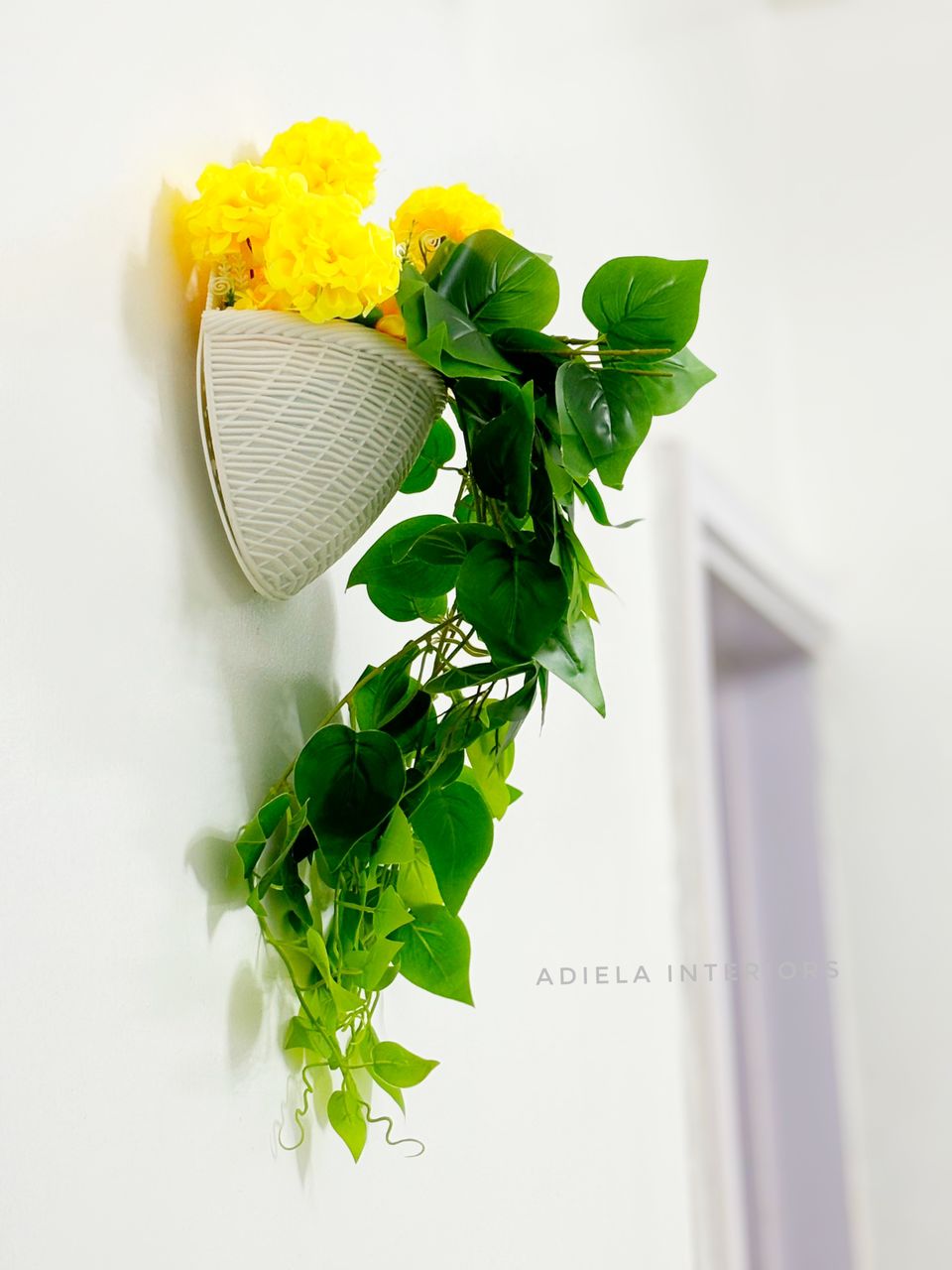 Artificial Flower In Plastic Wall Vase second image