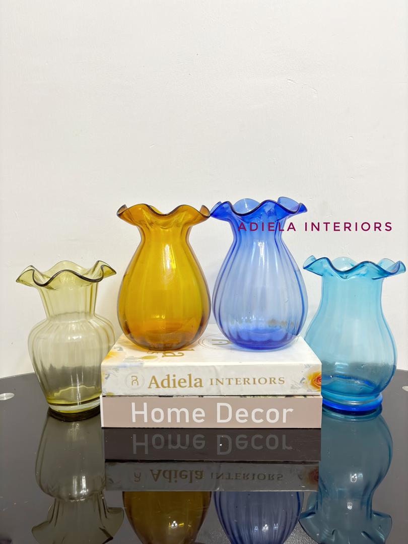 Decorative Glass Vase 7.5 Inches image