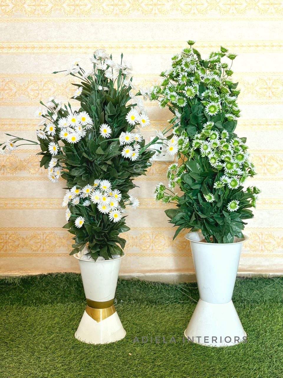 Artificial Flower In Plastic Vase Image