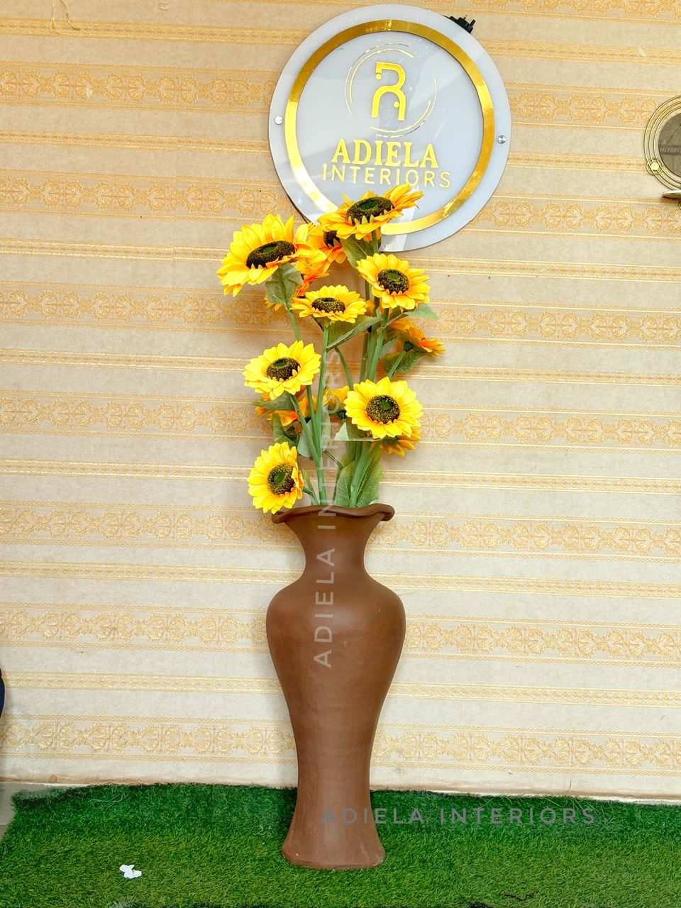 Sunflower In Ceramic Vase image