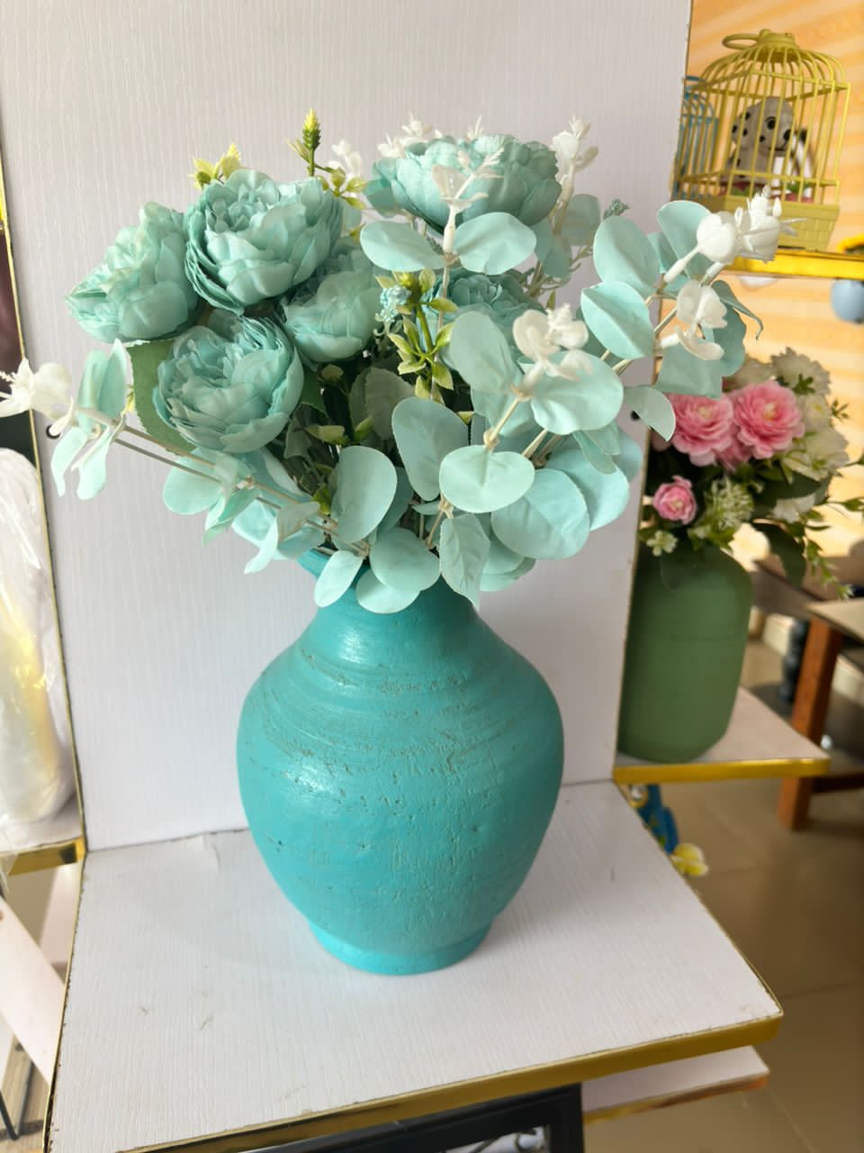 Artificial Flower in ceramic Vase image