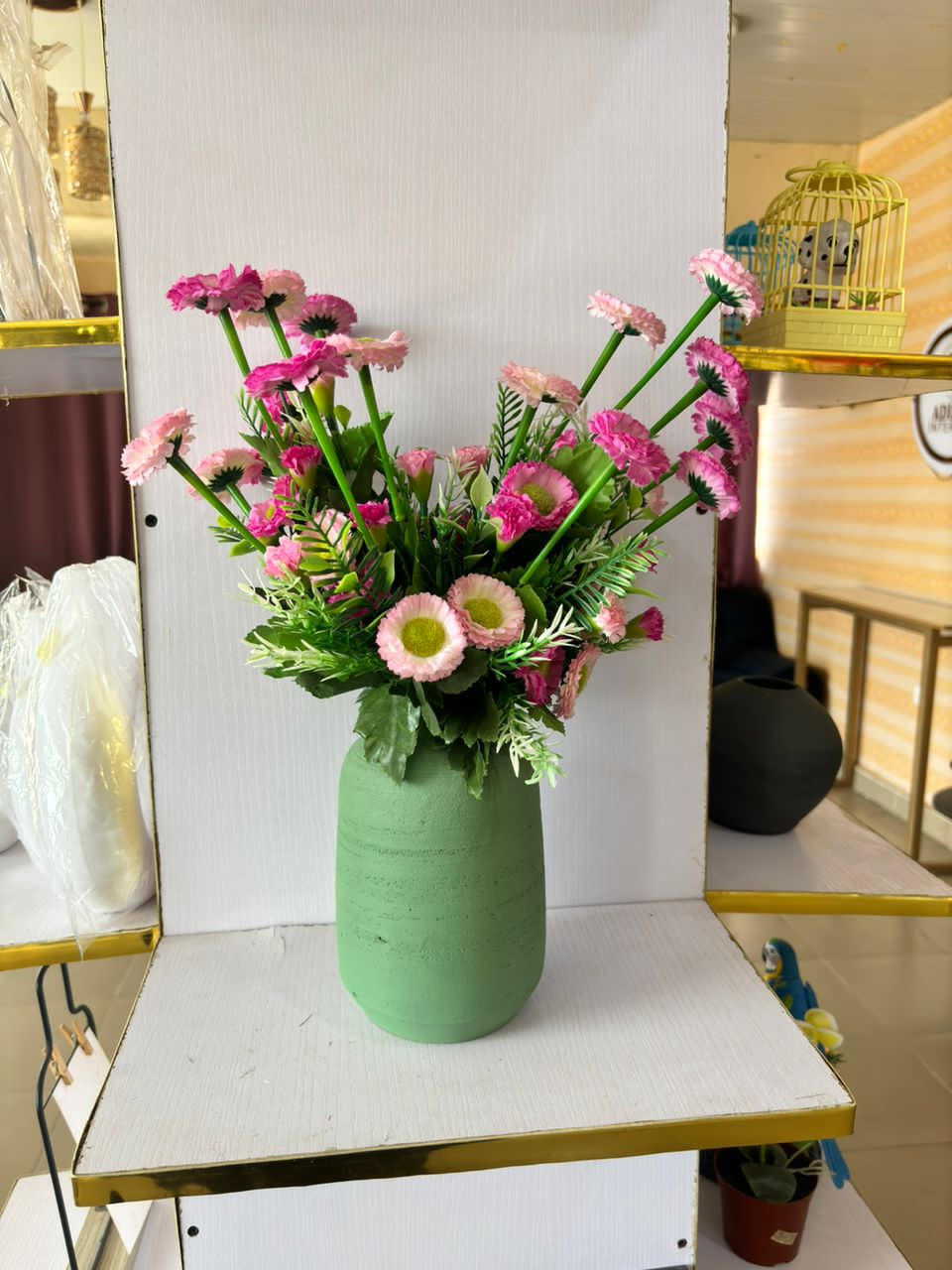 Artificial Flower in ceramic Vase image