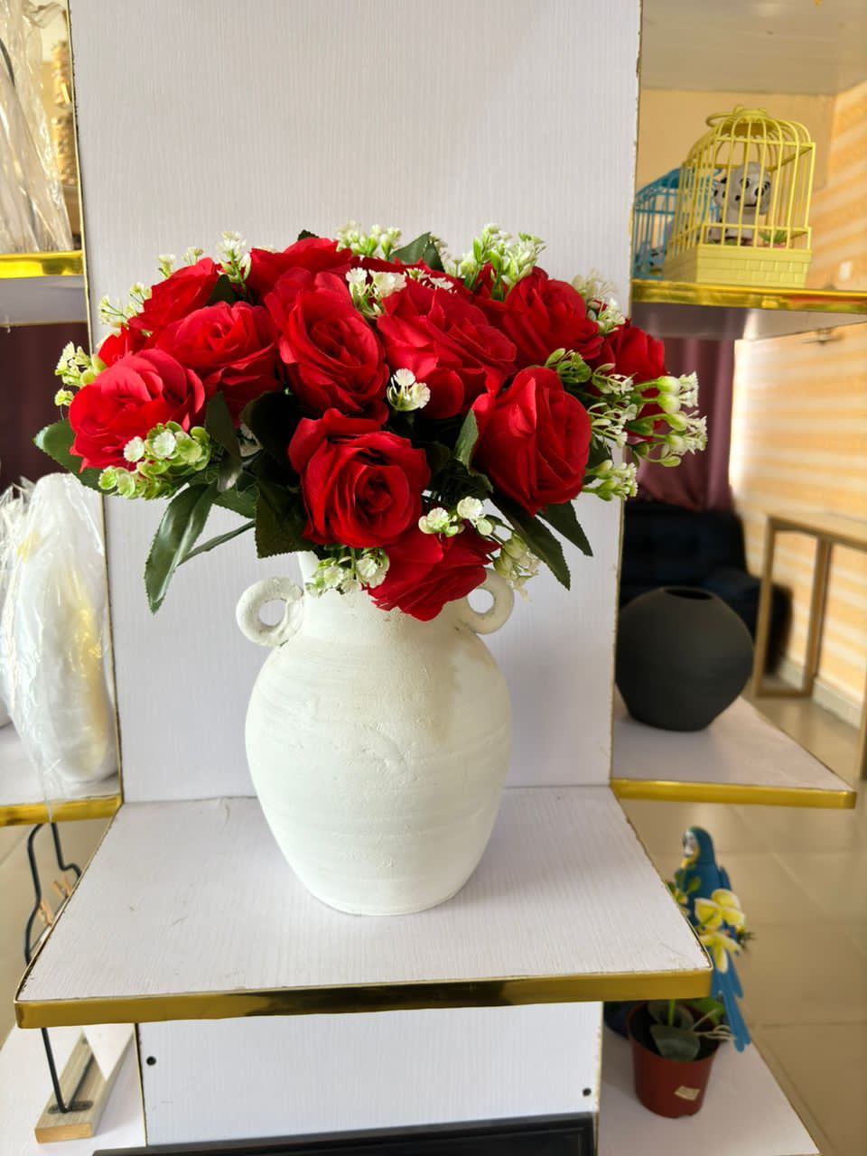 Artificial Flower in ceramic Vase image