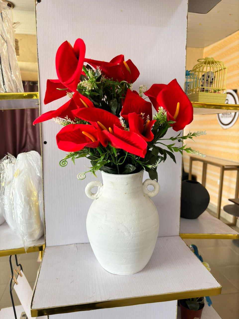 Artificial Flower in ceramic Vase image
