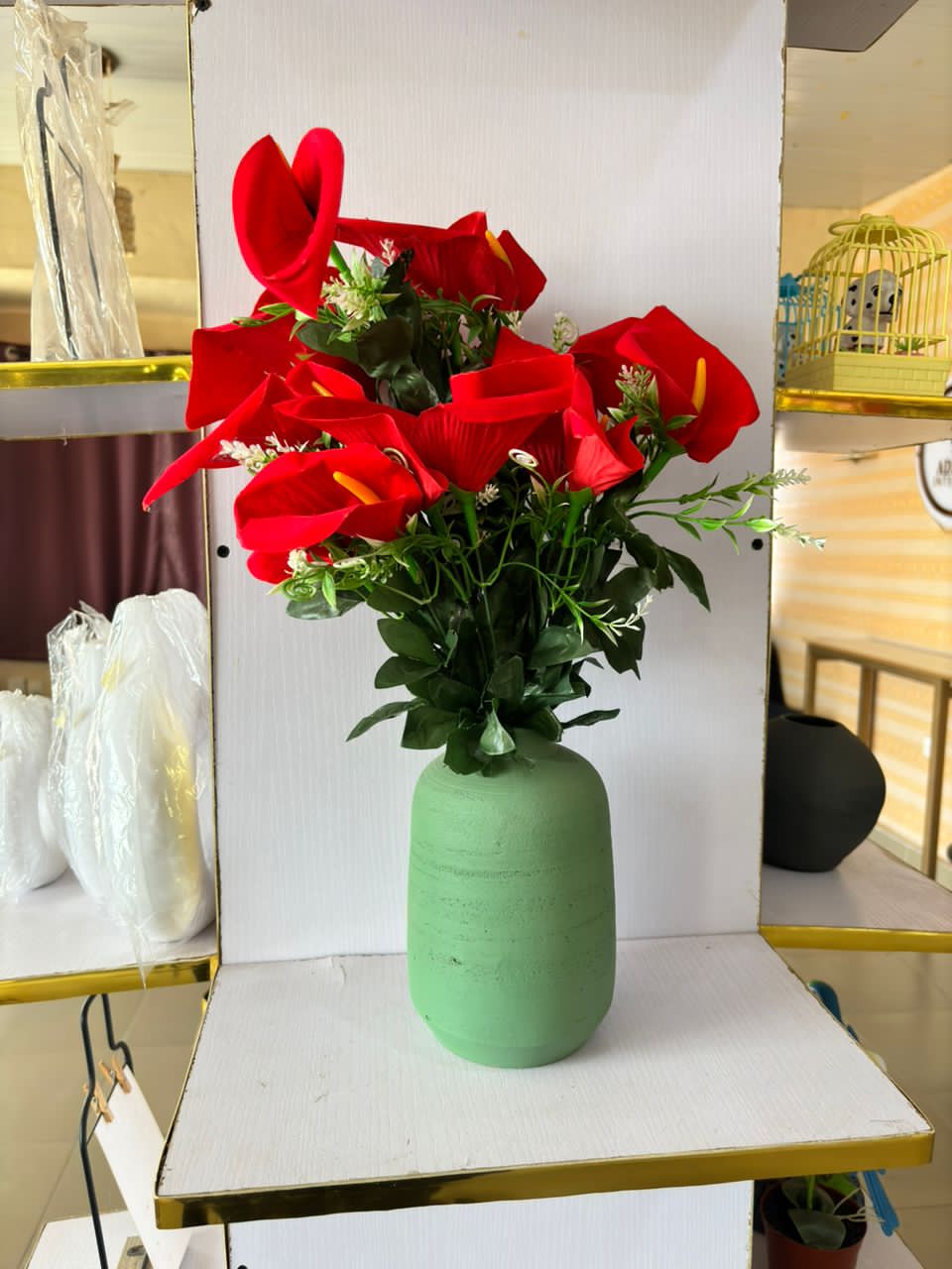 Artificial Flower in ceramic Vase image