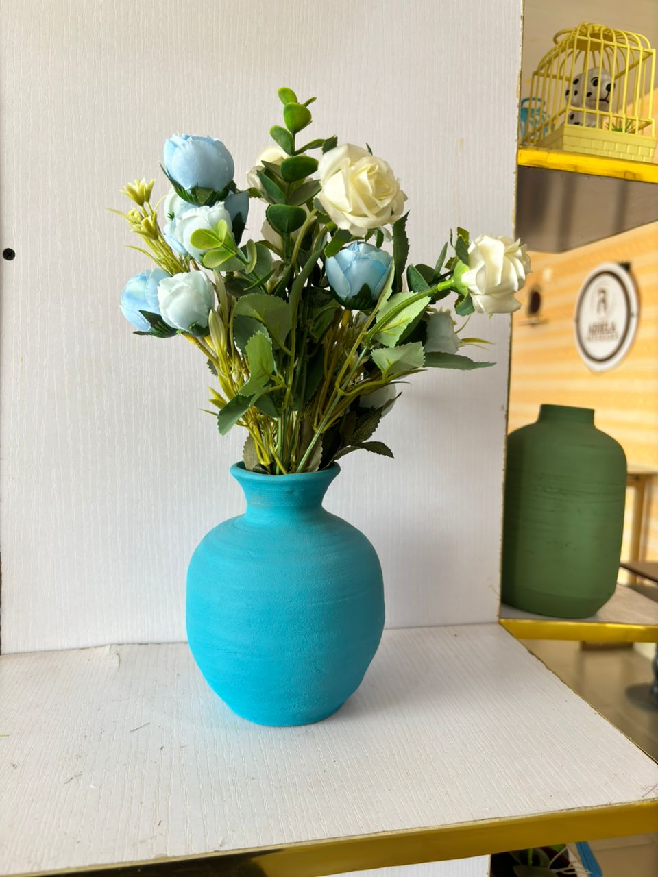 Artificial Flower in ceramic Vase second image