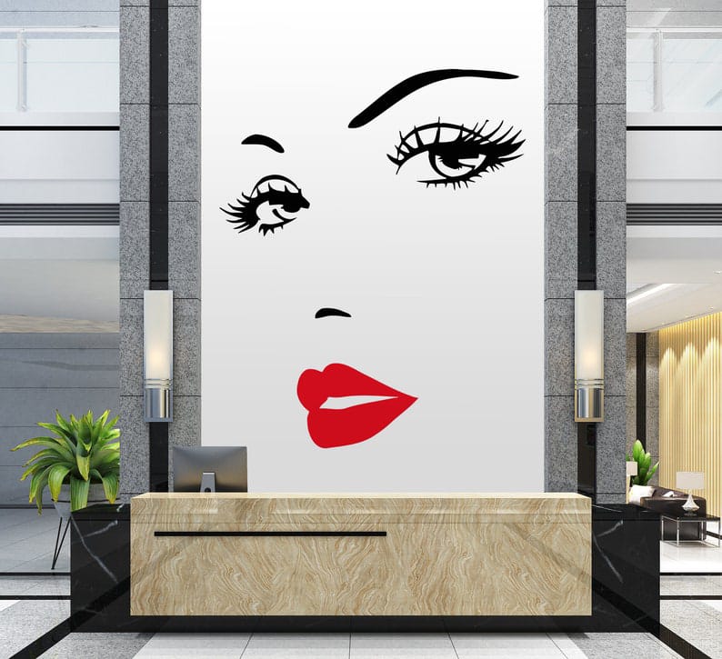Lady Face Wall Decal second image