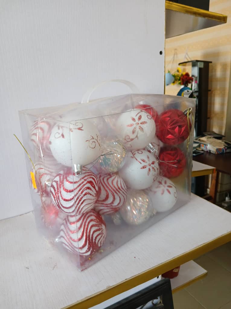 Red and White Baubles image