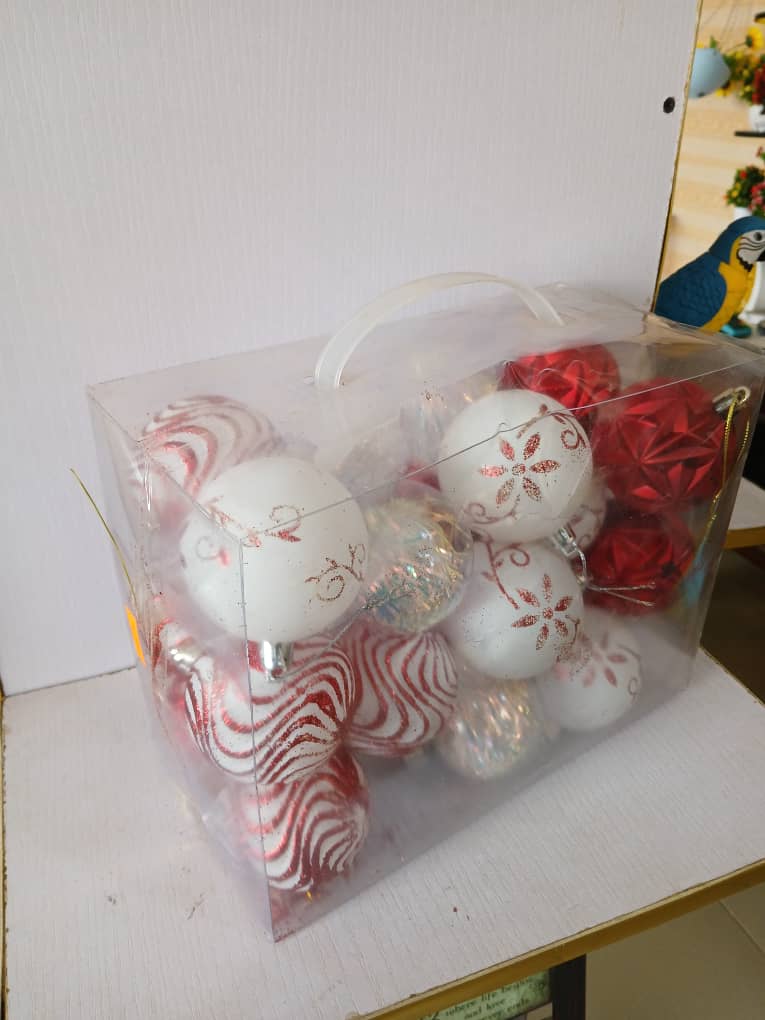 Red and White Baubles Image