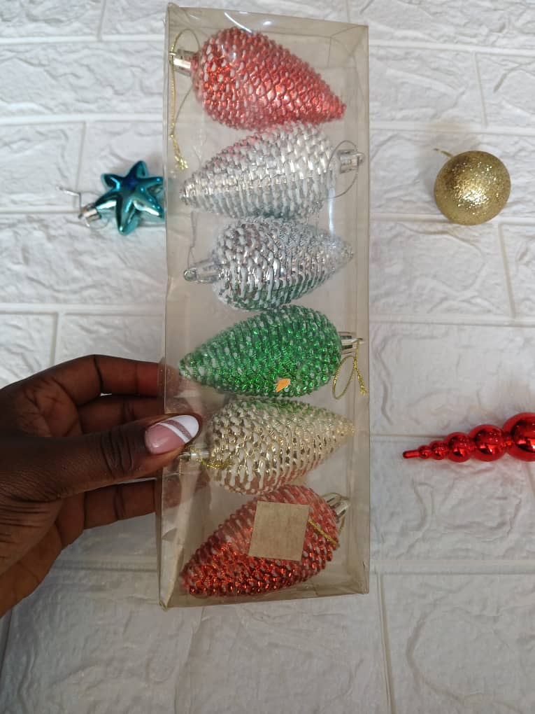 6pcs Pine Cone Ornaments image