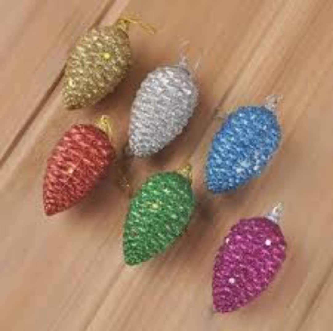 6pcs Pine Cone Ornaments second image