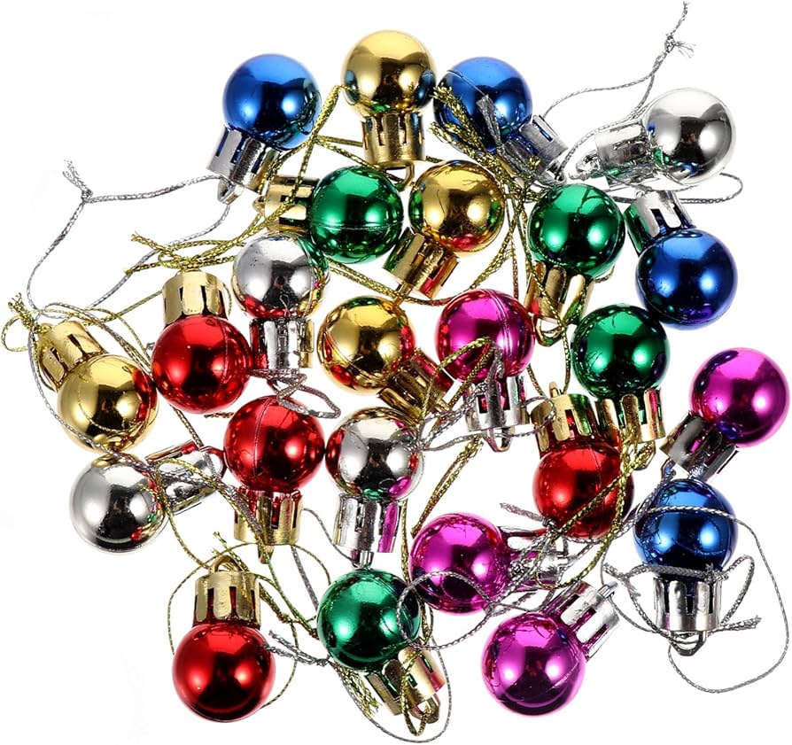 6pcs Miniature Christmas Tree Baubles image