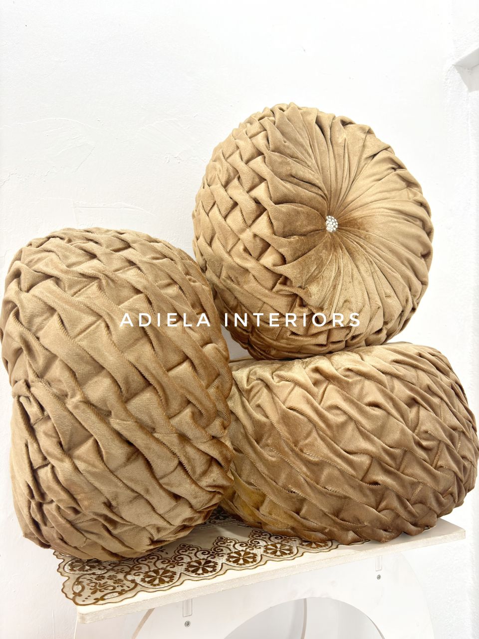 Round Twist Throw Pillow second image