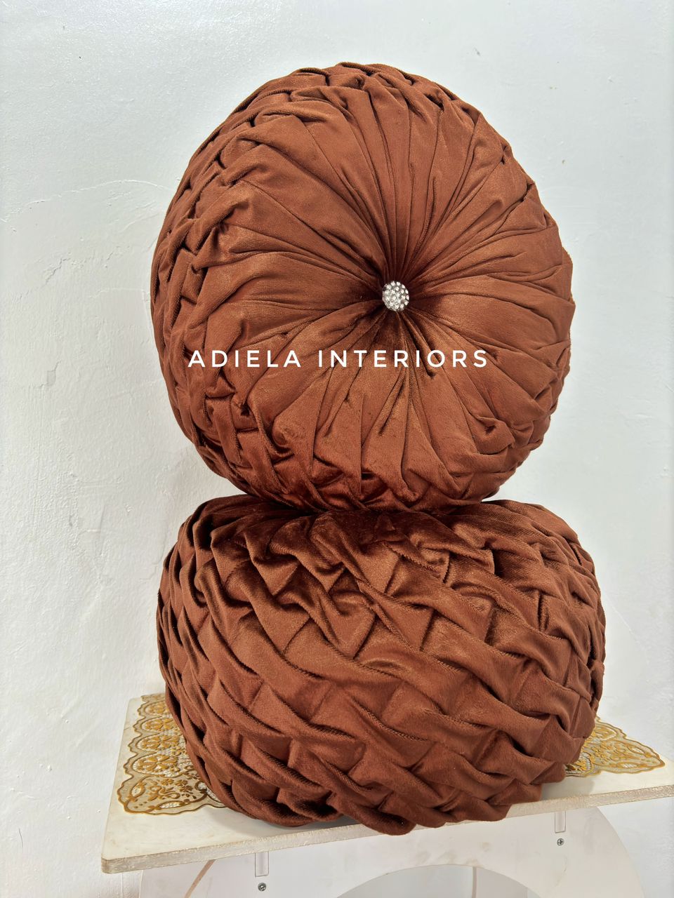 Round Twist Throw Pillow second image