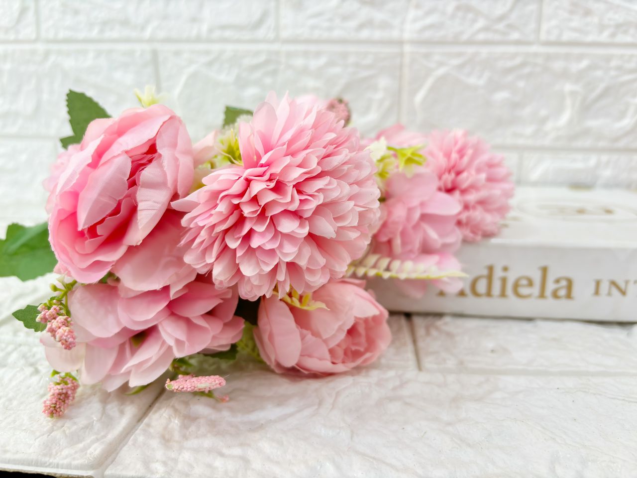 Artificial Peony Bunch Image