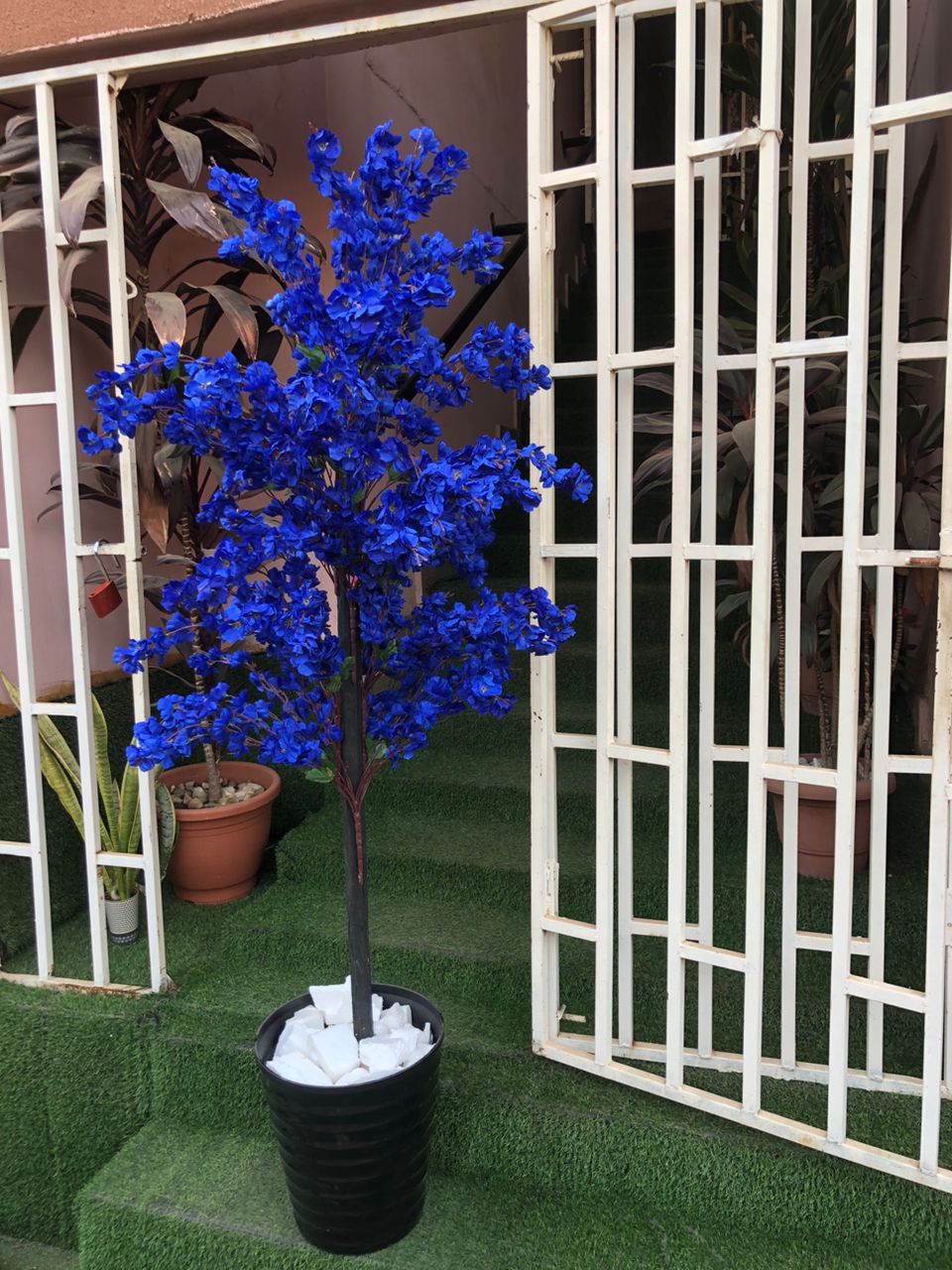 Artificial Cherry Blossom Tree In Plastic planter second image