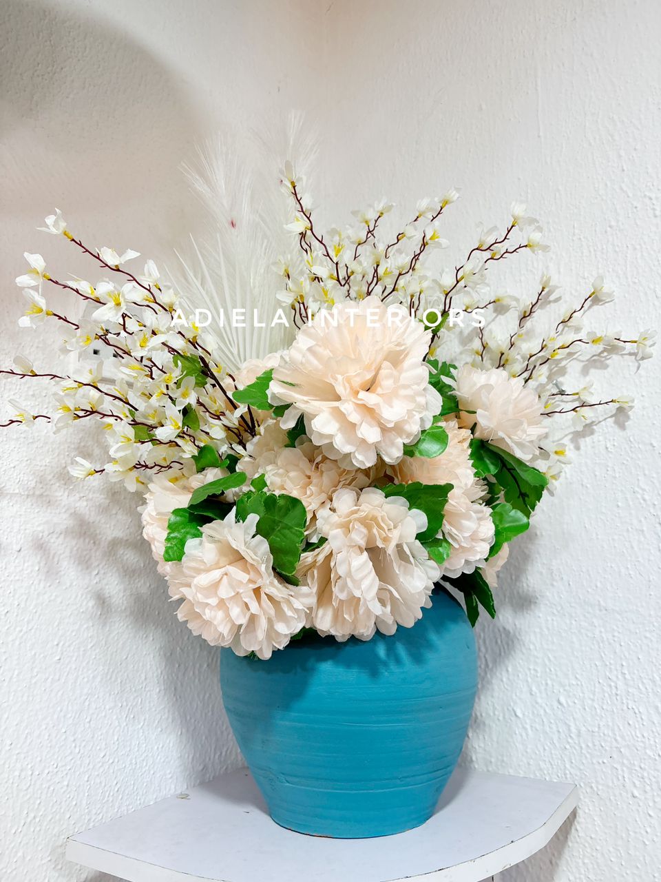 Artificial Flower In Ceramic Vase image