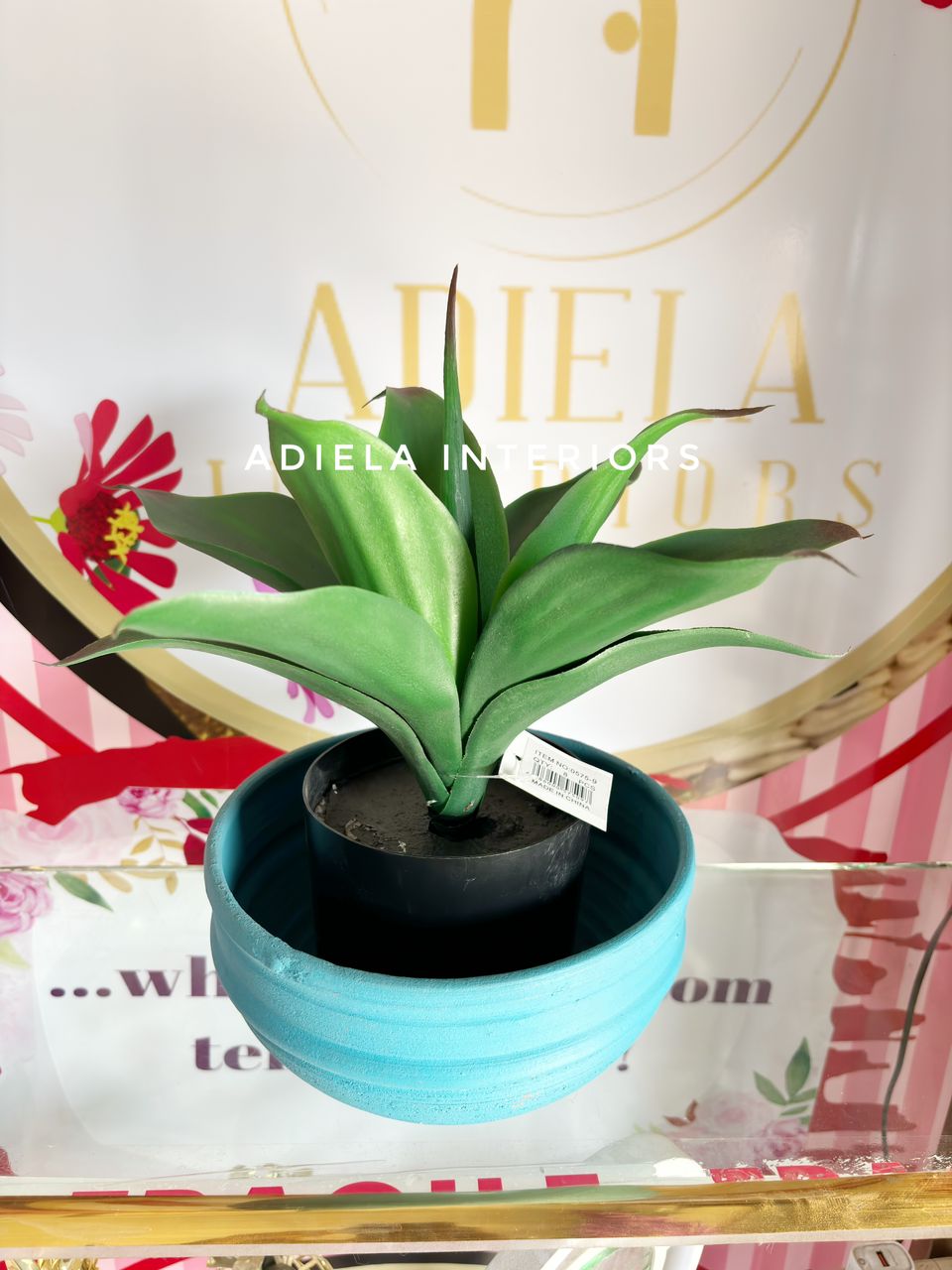 Artificial Avage In Ceramic Pot second image