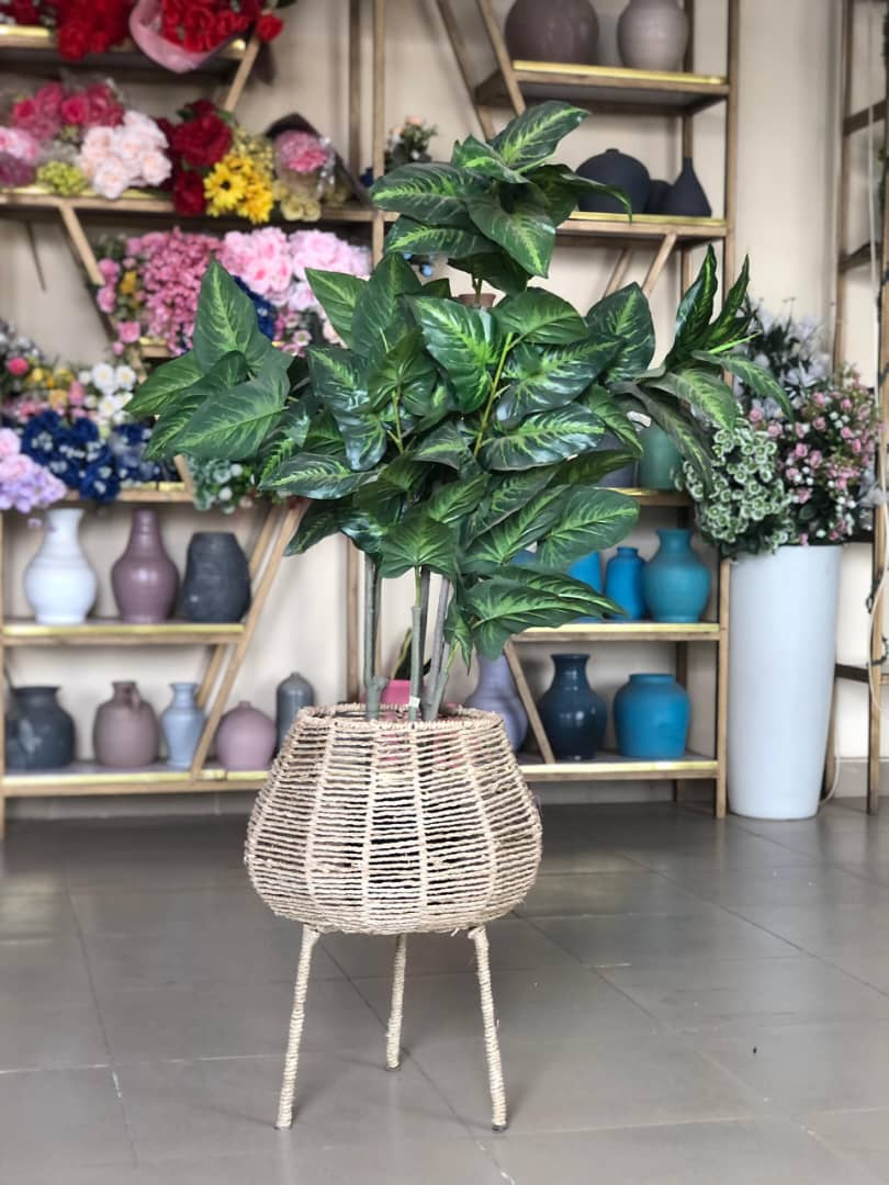 Artificial Tree In Rattan Planter second image