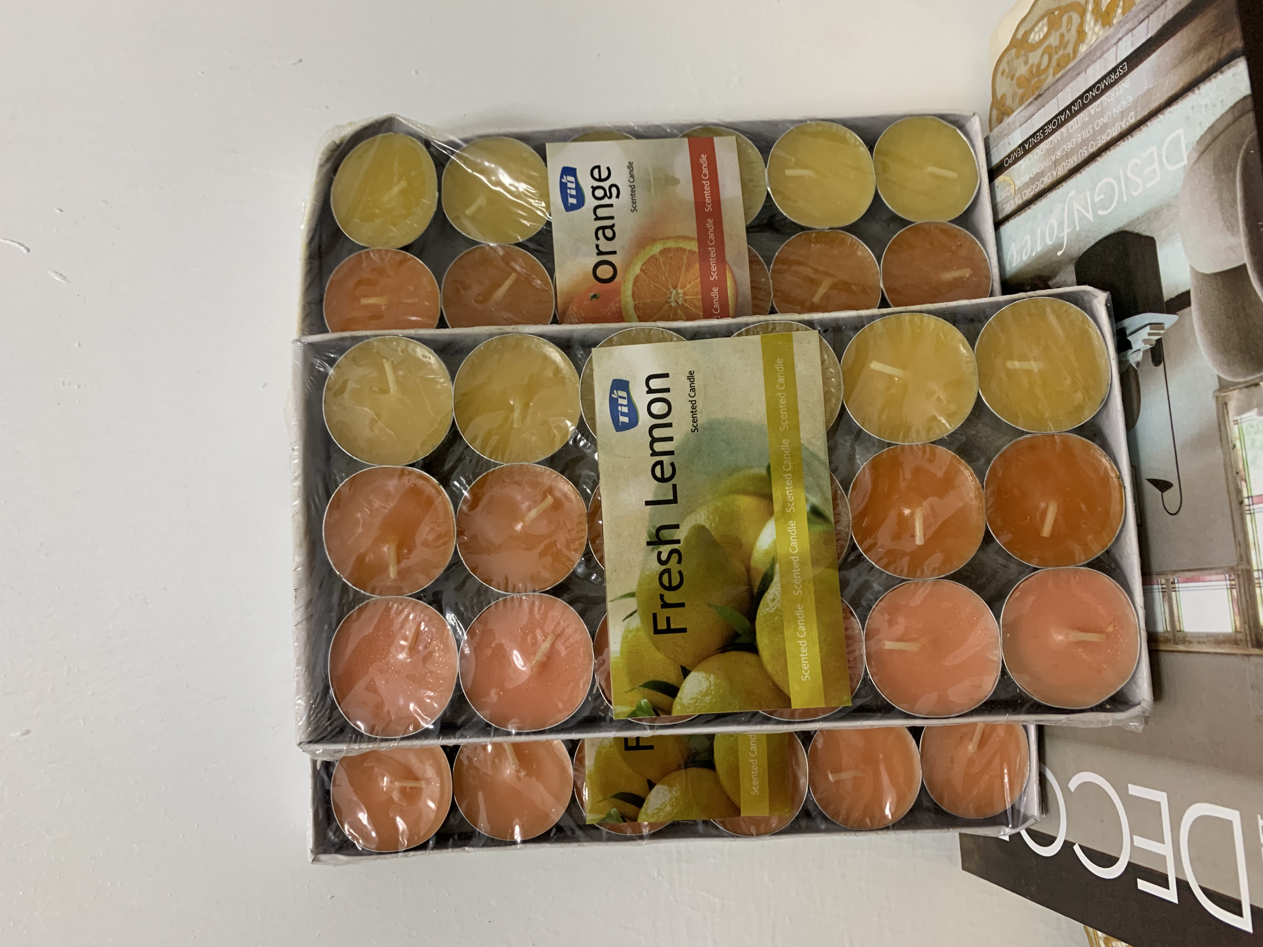 36pcs Tealight scented candles- Fresh Lemon Image