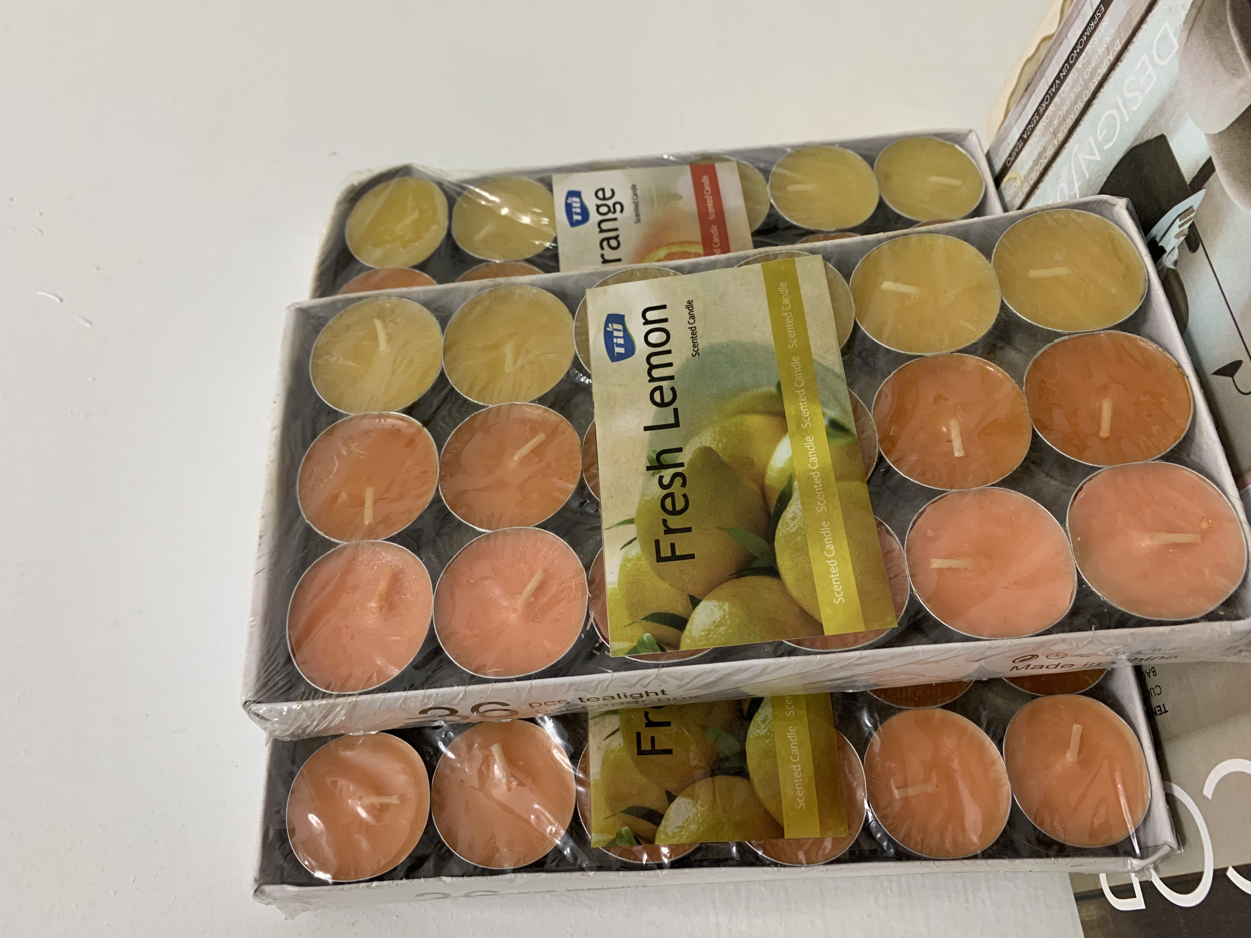 36pcs Tealight scented candles- Fresh Lemon second image
